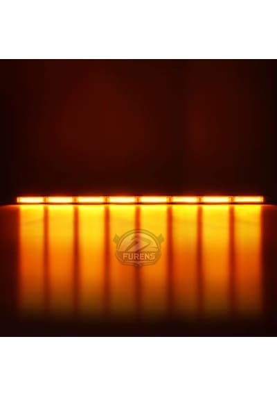 Turuncu Tepe Çakar Bar Led 120cm 12-24v Off Road Çekici Traktör İkaz Lambası Çakar 15 Modlu Siyah