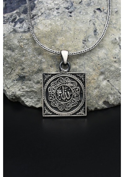 ''allah'' Yazılı 925 Ayar Gümüş Erkek Kolye Zincir 901558 Gümüş