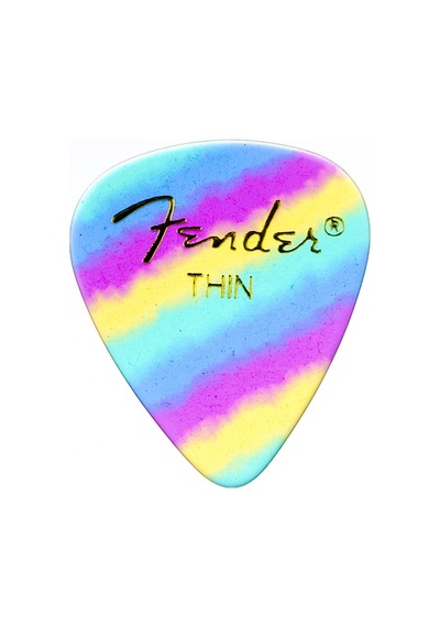 Fender 351 Shape Graphic Picks Rainbow - Thin - 1 Adet Pena