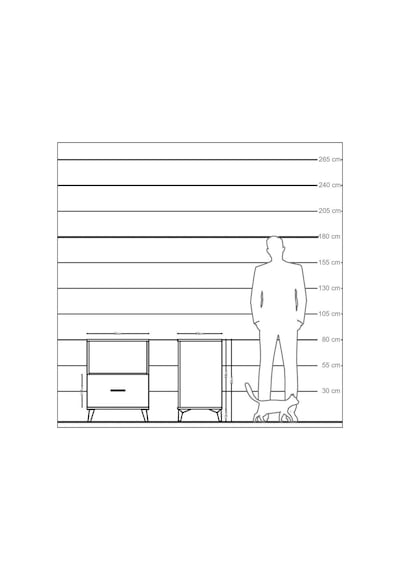 Kronos Komodin Tek Raflı Tek Çekmeceli 60x59x80 Çam-çam Çam