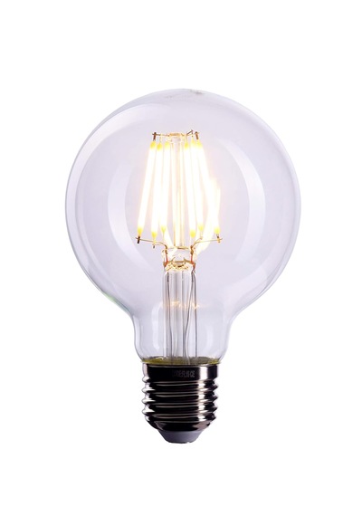 Şeffaf Cam G95 Rustik Led Filamentli Ampul 4w E27 Sarı Işık