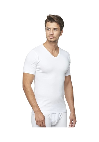 Star 206 Modal Yarım Kol V-yaka T-shirt Atlet