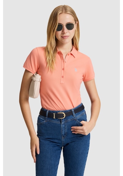 U.S. Polo Assn. U.s. Polo Assn. Kadın Mercan Tişört Basic 50321818-vr204 Coral