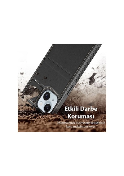 Dux Ducis Apple Uyumlu iPhone  14 Plus Rafi Series Magsafe Premium Deri Kılıf