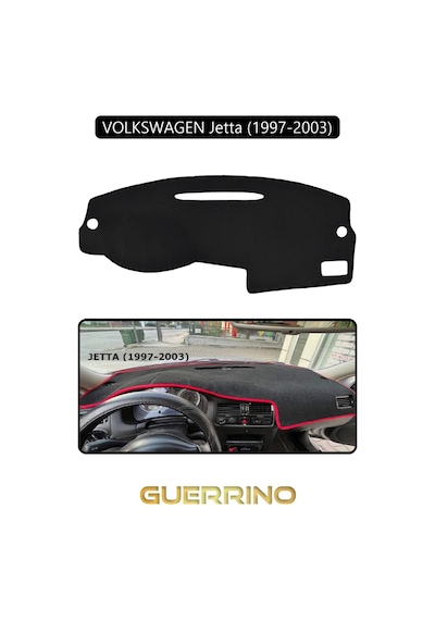 Volkswagen Jetta 1997-2003 Torpido Koruma Halısı Siyah Kenar