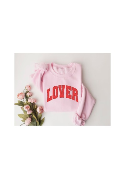 Magors Stıl-x Sevgililer Gününe Özel Lover Baskılı Oversıze Bisiklet Yaka Pamuklu Sweatshırt Pembe Magors Stıl-x Sevgililer Gününe Özel Lover Baskılı Oversıze Bisiklet Yaka Pamuklu Sweatshırt Pembe