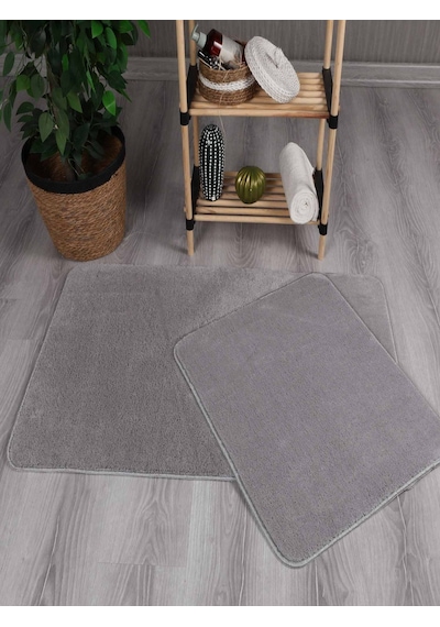 My Evilla Modern Dekoratif Peluş Simirna 50x80-50x40 Banyo Klozet Takımı 001