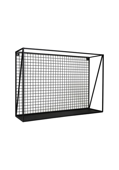 Wessdizayn Metal Duvar Rafı Iskandinav Kare Model Wd-13 Siyah