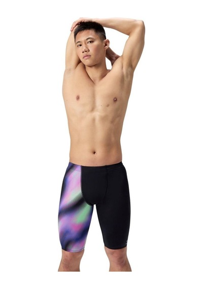 Speedo Ml One Leg Printed Jammer Erkek Yüzücü Mayosu Siyah