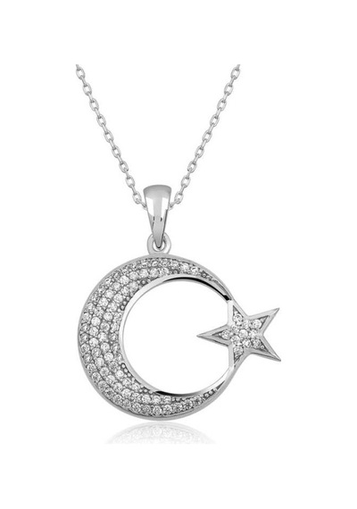 Casera's Gümüş Ay Yıldız Kadın Kolye Csr2182915 Gümüş