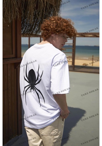 Tarzsokak Unisex Spider Tshirt Beyaz