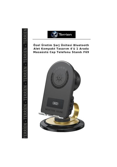Özel Üretim Şarj Ünitesi Bluetooth Alet Kompakt Tasarım 4'ü 1 Arada Masaüstü Cep Telefonu Standı F69