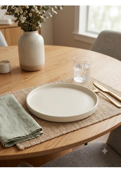 Mat Beyaz Stackable Pasta Tabağı 22 Cm 4 Adet