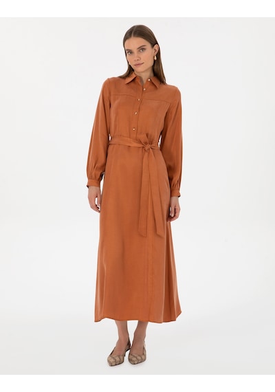 Pierre Cardin Kadın Tarçın Elbise Dokuma 50313239-vr191 Tarçın