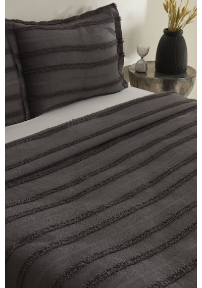 Karaca Home Arlina Bold Çift Kişilik Yatak Örtüsü Takımı Antrasit Antrasit Karaca Home Arlina Bold Çift Kişilik Yatak Örtüsü Takımı Antrasit Antrasit