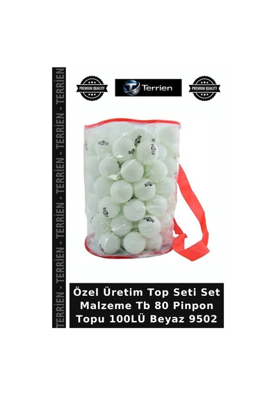 Özel Üretim Top Seti Set Malzeme Tb 80 Pinpon Topu 100lü Beyaz 9502