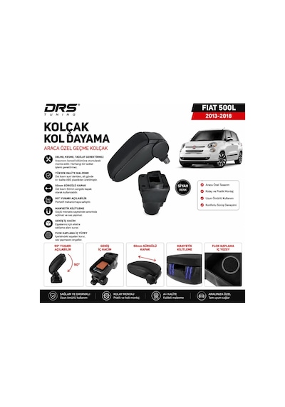 Fiat 500l 2013 - 2018 Kolçak Kol Dayama Siyah