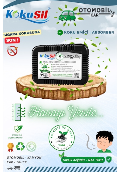 Kokusil Otomobil, Araba, Oto Ve Kamyon Koku Giderici Koku Emici Siyah