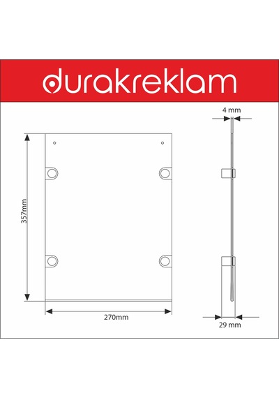 Akrilik Çerçeve Duvar Tipi