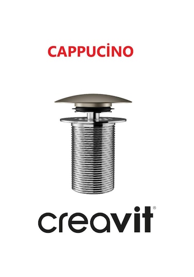 Creavit Sf030 Pop-up Sifon Başlığı Cappucino Taşmasız Krom Lavabo Krom