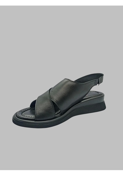 Albini A-24y101301 Kadın Deri Sandalet Siyah