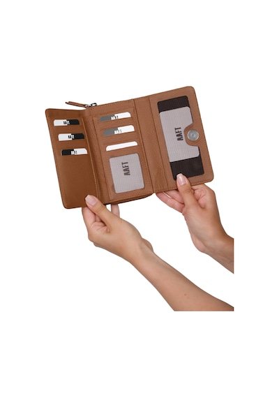 Mft Leather Hakiki Deri Kadın Cüzdan Vanilla 2716 Flother Mat Fındık