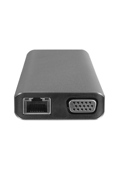 Hytech Hy-usbc32 4k-2k Ultra Hd Gri Metal 5x Usb2.0-usb3.0 100m Rj45 Pd, Typec Data, Ö