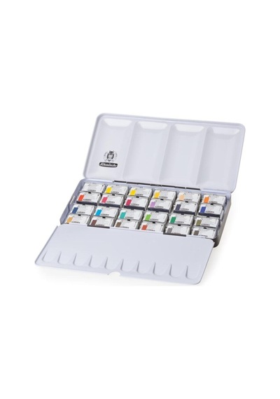 Schmincke : Akademie Sulu Boya Seti 24 Renk X Tam Tablet Metal Kutu