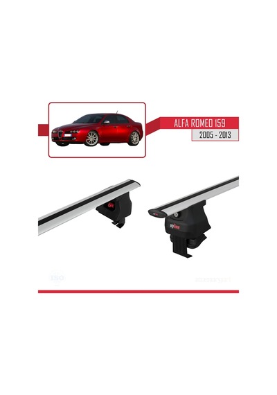 Alfa Romeo 159 2005-2013 Arası İle Uyumlu Ace-4 Ara Atkı Tavan Barı Gri