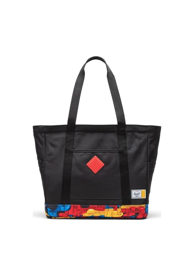 Herschel X Lego Heritage Tote Omuz Çantası Siyah -soyut Bloklar Çok Renkli