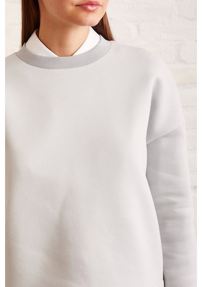 Never More Bisiklet Yaka Oversize Sweatshirt Mavi