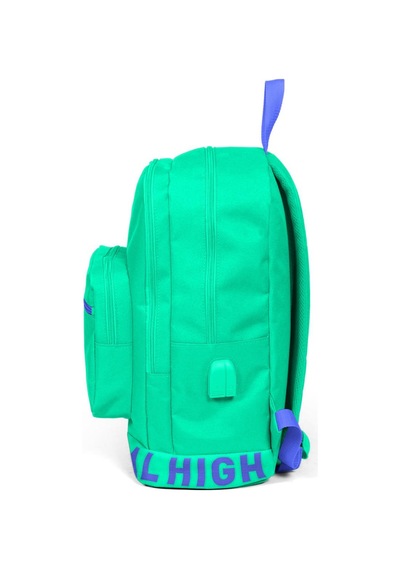 Coral High Nakış Logolu Usb Şarjlı Kulaklık Çıkışlı Su Yeşili Sırt Çantası