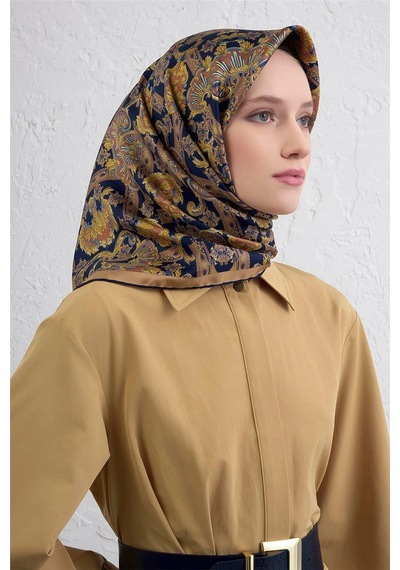 Armine Sura İpek Eşarp -2025/2026 -9416 Lacivertt
