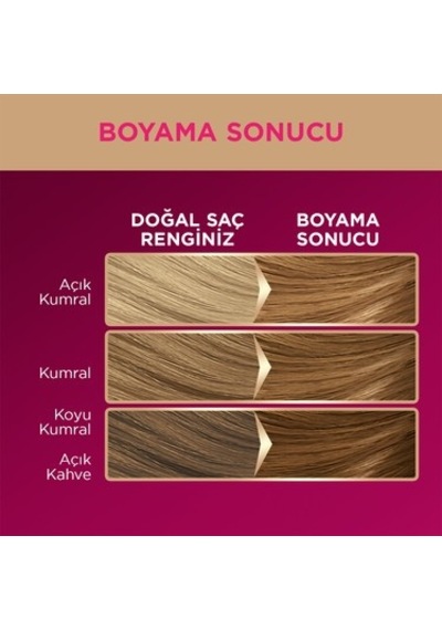 Kalıcı Renkler 7-65 Altın Parıltılı Toffee Saç Boyası