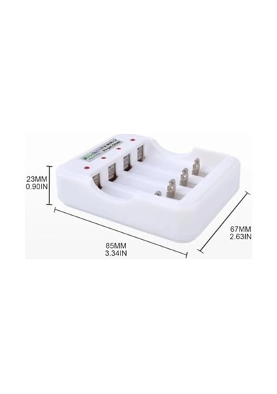 Pil Şarj Cihazı Dört Yuvalı - 1.2v Ni-mh/ni-cd Aa/aaa/gt-bc04
