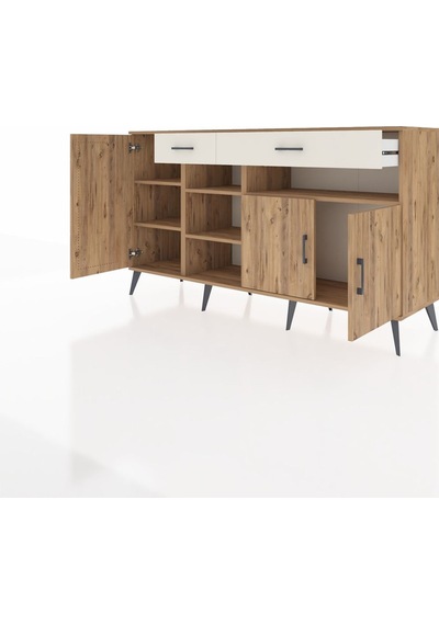 Kronos Konsol 5 Raflı 2 Çekmeceli 3 Kapaklı 176x59x99 Çam-çam/ayt Çam-çam/aytaşı