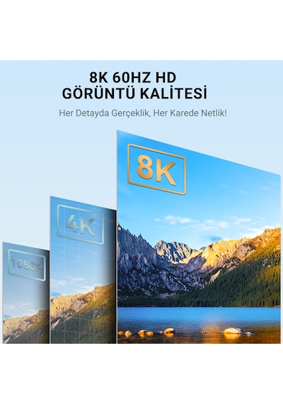 Veggieg Dp To Hdmı Kablo 8k 60hz 4k 240hz Hdr 3d 48gbps Örgülü Displayport To Hdmı Kablo 2 Metre