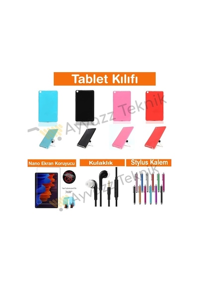 Huawei Uyumlu T3 10 Renkli Lansman Slikon Kılıf 4Lü Set