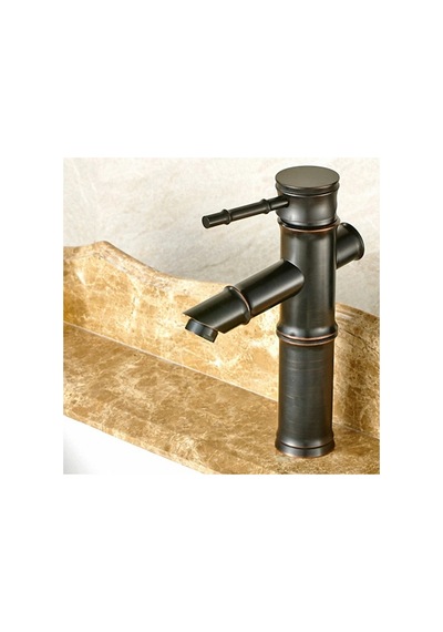 Rena Design Bambu Model Siyah Rustik Lavabo Bataryası Banyo Musluğu Mat Siyah Lavabo Armatür Otantik Görünüm