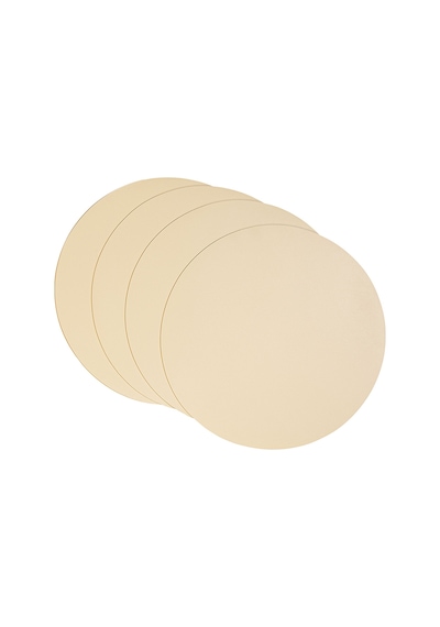 Home Wave 4'lü Bej/taş Renk Suni Deri Amerikan Servis Set Ø 36 Cm Bej