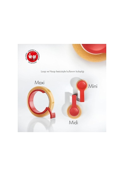 Ve-ge 12x66 Mm Maxi Pack Bant Kesicili 2'li Selefon Bant, Sarı 1