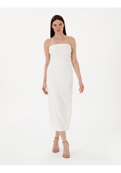 Pierre Cardin Kadın Beyaz Elbise Dokuma 50301017-vr013 Beyaz