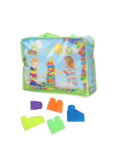 Play Blox 2960 Neon Renkler Mega Blok Seti 107 Parça Yeşil Çantalı