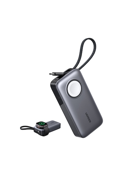 Ugreen 10.000 Mah 30w Magsafe Kablosuz Hızlı Şarj Powerbank, Apple Uyumlu Watch Şarj Destekli 5w , 55434b Gri