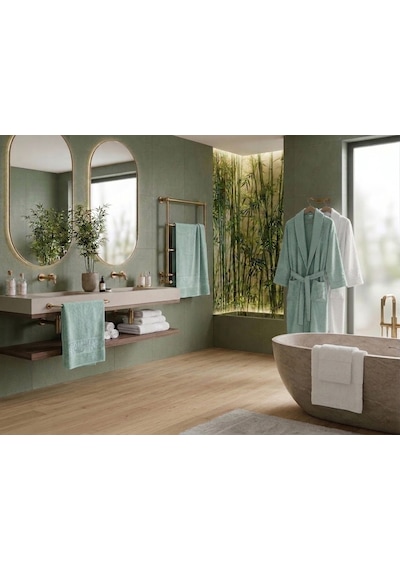 Yünteks Binnur Bamboo 8 Parça Aile Bornoz Takımı / %100 Pamuk / Aile Seti / Çeyizlik / Günlük / Modern / 1.kalite Beyaz - Mint Yünteks Binnur Bamboo 8 Parça Aile Bornoz Takımı / %100 Pamuk / Aile Seti / Çeyizlik / Günlük / Modern / 1.kalite Beyaz - Mint