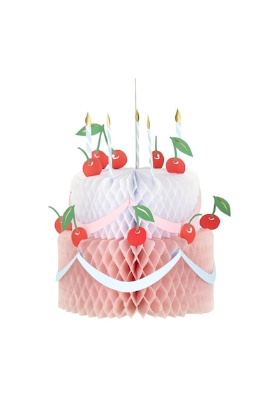 Meri Meri - Honeycomb Birthday Cake Decoration - Petek Doğum Günü Pasta Süsü Tüm Yaşlar