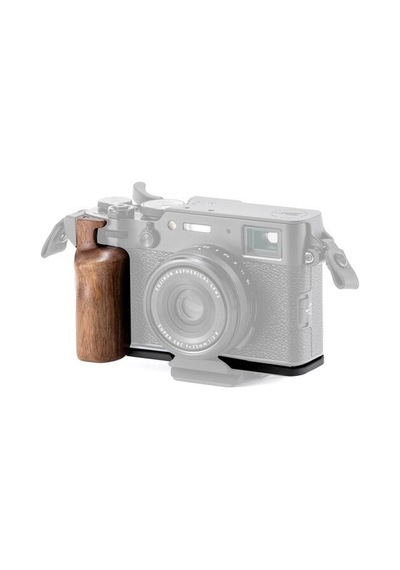 Mounting Baseplate With Wooden Grip For Fujıfılm X100vı Black