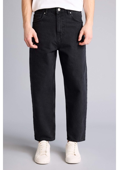 Defacto Tapered Wıde Leg Fıt Pantolon Siyah