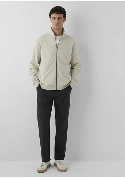 Mavi Fermuarlı Bej Erkek Sweatshirt M0s10653-70144