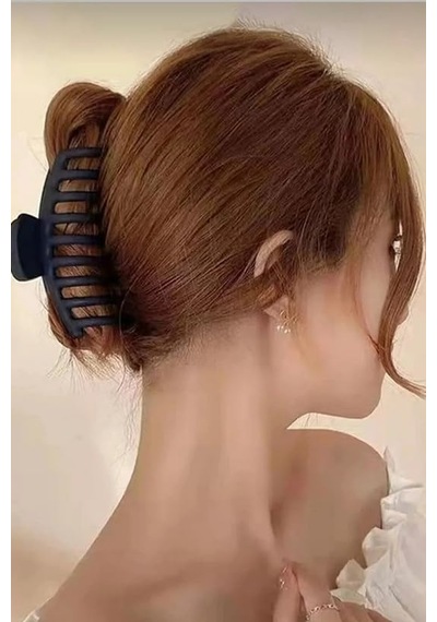 Mandal Toka Kadın Siyah Kahve Kadın Çocuk Mandal Toka 11cm 4'lü Set Diğer